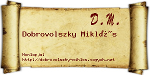 Dobrovolszky Miklós névjegykártya