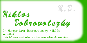 miklos dobrovolszky business card