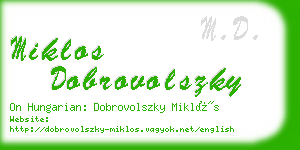miklos dobrovolszky business card